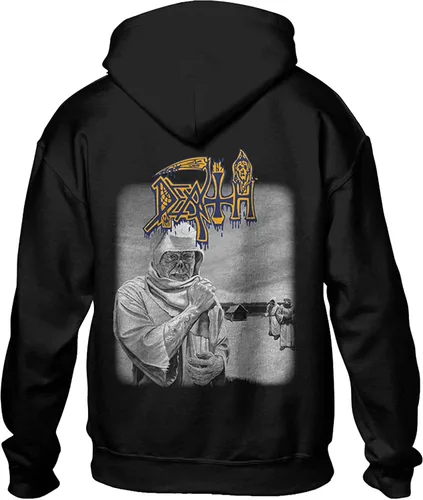 Vista 2 de DEATH Sudadera con capucha Leprosy Band Logo Oficial para Hombre Negro