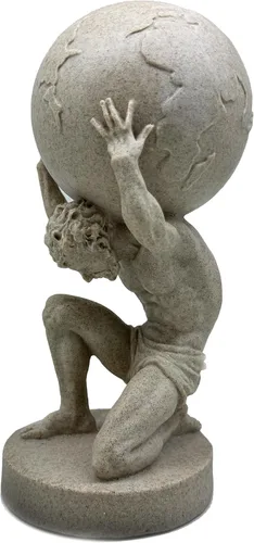 Vista 9 de FUNSXBUG Estatua de Dios griego grande de 11 pulgadas, escultura coleccionable de Atlas Holding World, decoración del hogar, sala de estar