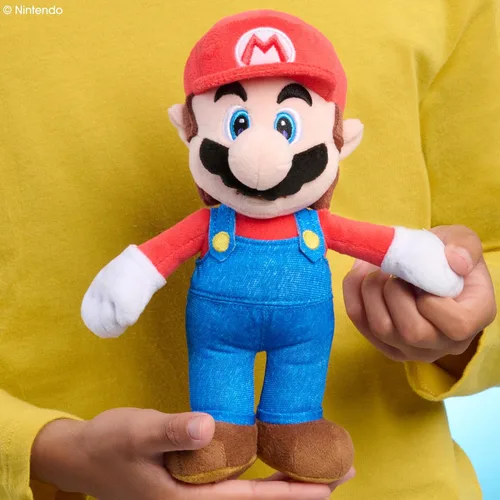 Vista 2 de Super Mario™ Peluche pequeño Mario, peluche coleccionable de 9 pulgadas