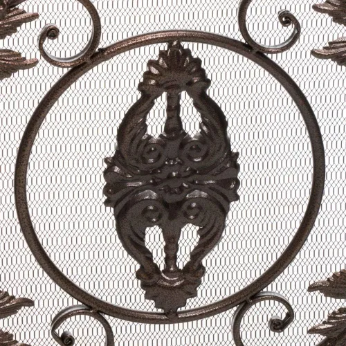 Vista 6 de Christopher Knight Home Waterbury - Pantalla para chimenea, flor dorada sobre negro