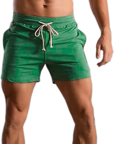 Vista 14 de Pantalones cortos de algodón de 5.5/7 pulgadas para hombre, pantalones cortos de entrenamiento de algodón con bolsillos