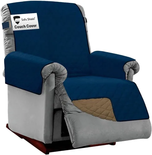 Vista 111 de Sofa Shield - Funda para sofá Loveseat con correa patentada, protector de cojín, funda reversible diseñada en EE. UU. resistente a manchas
