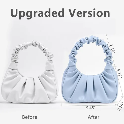 Vista 6 de Y2K Purse Bags Chic Pouch Bag Vegan Leather Vintage Hobo Handbag Mini Shoulder Bag Underarm Bag Purse for Women