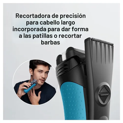 Vista 7 de Braun Electric Series 3 - Maquinilla de afeitar con recortadora de precisión, recargable, afeitadora de lámina húmeda y seca para hombres