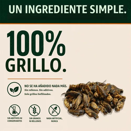 Vista 3 de Classic Flock - Grillos liofilizados de 3.5 oz para comida de reptiles
