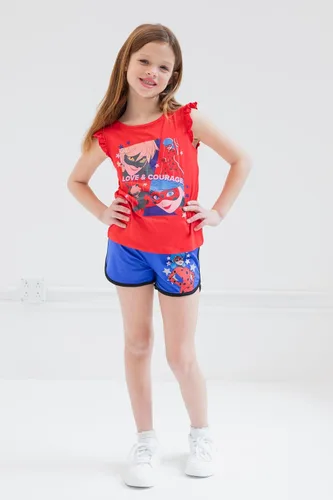 Vista 5 de Miraculous Ladybug Cat Noir - Conjunto de 4 piezas camiseta sin mangas y pantalones cortos