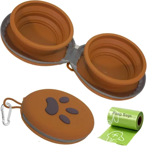 Vista 11 de Mosquetón de silicona portátil plegable 2 en 1 para perros