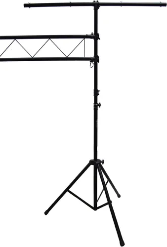 Vista 3 de ASC Pro Audio DJ soporte de luz móvil de 10 pies, sistema de luz entramado portable con barra T