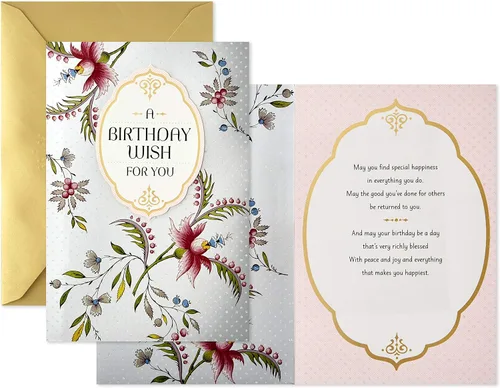 Vista 7 de Tarjeta de cumpleaños Hallmark Golden Thread (Un deseo de cumpleaños)