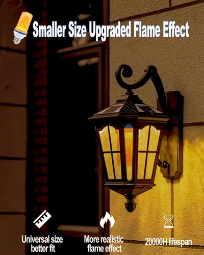 Vista 2 de Bombillas LED más pequeñas, 4 modos de luz parpadeantes de Halloween para decoración al aire libre con sensor de gravedad, bombilla de efecto