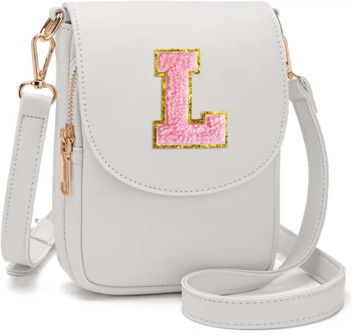 Vista 114 de Viverte Bolso Cruzado para Niñas Adolescentes Pequeñas, Bolso Inicial para Celular, Pequeña Cartera para Niños Pequeños, Bolso de Cuero con Tres