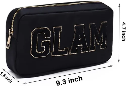 Vista 2 de YogoRun Bolsa de maquillaje de viaje para cosméticos, bolsa de maquillaje para mujereshombres, Black-Stuff, Moda