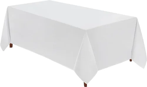 Vista 45 de VidaFete - 1 paquete de mantel cuadrado de 52 x 52 pulgadas, manteles resistentes a las manchas y arrugas, de poliéster, para mesa de comedor