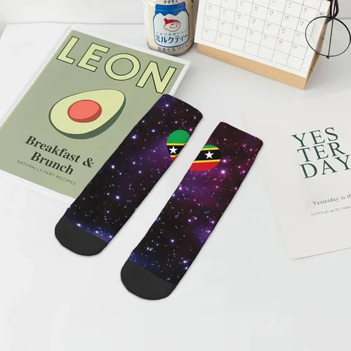 Vista 8 de GDJF Love Saint Kitts And Nevis Flag Heart Ankle Socks Winter Low Cut Sports Warm Breathable Comfort Casual Socks For Mens And Womens