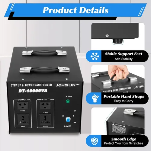 Vista 13 de Convertidor de voltaje de 8000 W/10000 W, transformador elevador/abajo, 110 V/220 V, convertidor de potencia, regulador de voltaje automático