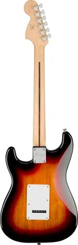 Vista 2 de Guitarra eléctrica Squier Affinity Series Stratocaster, con garantía de 2 años, efecto sunburst de 3 colores, diapasón de laurel Poplar Body