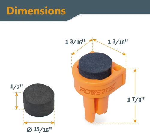 Vista 2 de POWERTEC 71188 - 4 perros de banco para agujero de perro de 3/4 pulgadas, con inserto de EVA, herramienta de carpintería para banco de trabajo, mesa