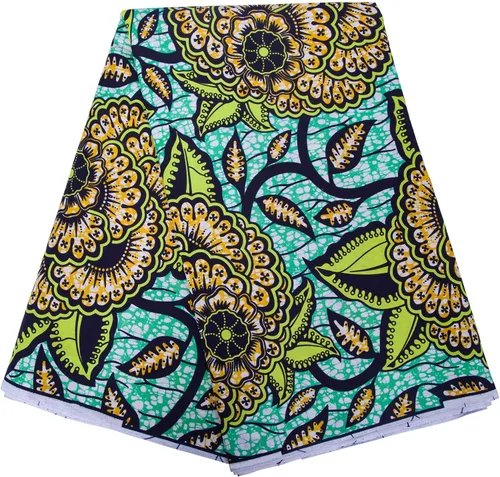Vista 13 de BintaRealWax Tela africana de 6 yardas 100% algodón Ankara Kente Print Fabric Paño geométrico circular rojo de la impresión de la cera