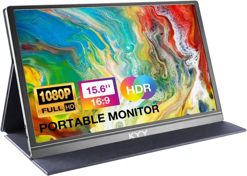 Vista 10 de KYY Monitor portátil 4K de 15.6" Monitor portátil para portátil UHD IPS 3840X2160 Pantalla externa con 100% sRGB y HDR Monitor