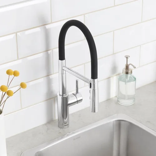Vista 9 de BLANCO 402447 CATRIS Flexo Semi-Pro Pull-Down Grifo De Cocina De Arco Alto 1.5 GPM - Cromo
