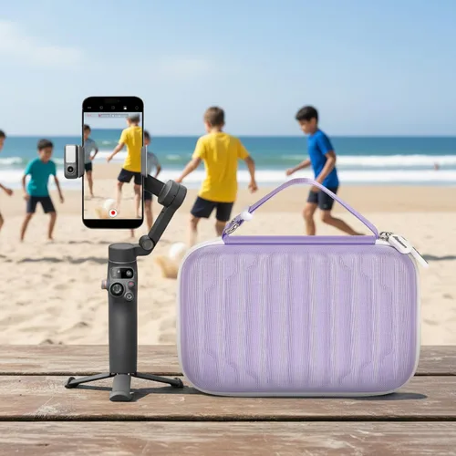 Vista 8 de Funda rígida EVA cardán para DJI Osmo Mobile 8/7P/7, púrpura