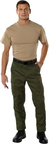 Vista 4 de Rothco Pantalones BDU con cremallera de ajuste relajado (EE.UU., Alpha, 3XL, regular, regular, verde oliva)