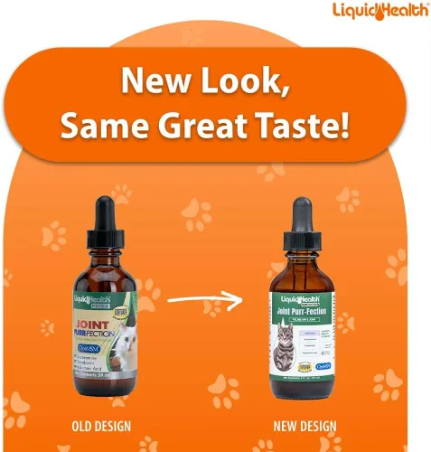 Vista 6 de LIQUIDHEALTH Pets Liquid Cat Glucosamine Joint Purr-Fection - Apoyo para Alivio de Salud de Cadera y Articulaciones, Goteros Felinos de Condroitina