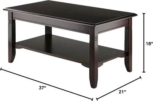 Vista 2 de Winsome Wood Nolan Occasional Table + Eugene Accent Table Bundle Madera maciza