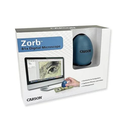 Vista 6 de Microscopio digital Zorb, 81x USB Compatible with Windows and macOS (2MP) - High Definition Digital Microscopy Tool for Adults, Students, Kids