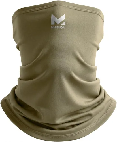 Vista 11 de MISSION Polaina de cuello refrescante, polainas de cuello para todo tipo de clima para hombres y mujeres Negro