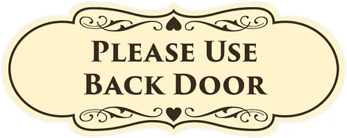Vista 10 de Signs ByLITA Designer Please Use - Puerta trasera (negro) - Pequeño, 1 paquete