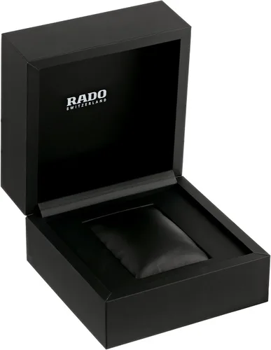 Vista 3 de Rado Reloj Sinatra con esfera negra R13780702 para mujer, PlataNegro, Movimiento de cuarzo