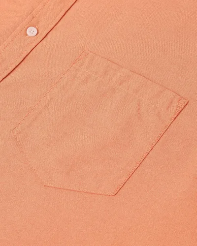 Vista 4 de Alimens & Gentle Camisa Oxford de manga corta para hombre, ajuste regular, cuello abotonado, con bolsillo