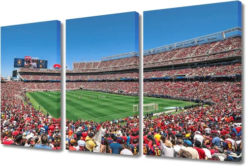 Vista 121 de Lincoln - Lienzo decorativo para pared, diseño de campo financiero de Filadelfia, paisaje de estadio de fútbol de Filadelfia, decoración de pared