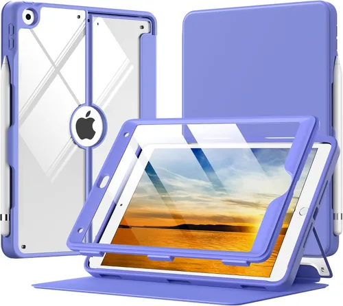 Vista 13 de MoKo Funda para iPad de 9ª generación con soporte para lápices, funda para iPad de 8ª/7ª generación de 10.2 pulgadas, protector de pantalla