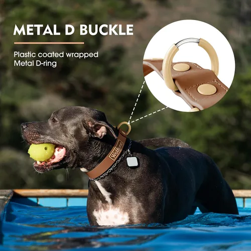 Vista 4 de Wolfone - Collar impermeable para perros con hebilla de liberación rápida, collar ajustable lindo para perros, cómodo, resistente, duradero, a