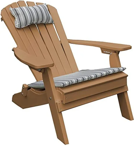 Vista 3 de A & L Furniture Polywood - Silla Adirondack plegable/reclinable, tamaño único, Naranja