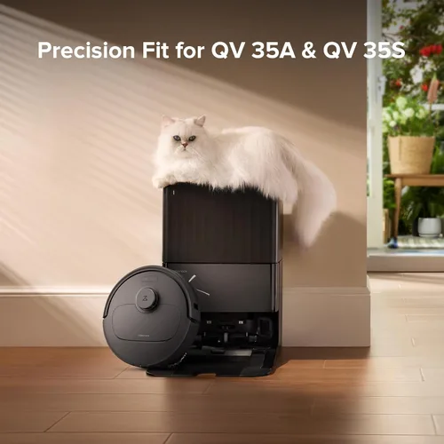 Vista 2 de roborock Paquete de 4 Paños de Microfibra para Trapeador para QV 35A/QV 35S/QR 5T7/QR 598/QR 798/QR T78/Qrevo L/QV 798/QX Revo