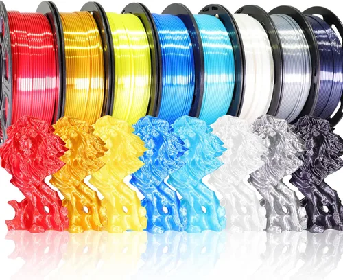 Vista 12 de Bblife - Filamento PLA multicolor de arcoíris, brillante, cambia rápidamente de color y tiene un efecto sedoso, material para impresión 3D, 2.2