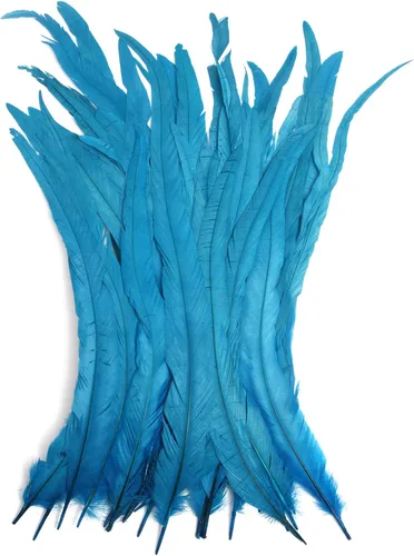 Vista 11 de THARAHT 50 Plumas de Cola de Gallo Naturales de 12-14 Pulgadas (30-35 cm) a Granel para Manualidades, Atadura de Moscas, Boda, Plumas para Fiestas