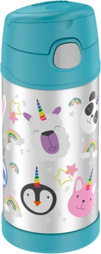 Vista 7 de THERMOS Funtainer - Botella con sorbete para niños, 12 onzas, unicornio mágico