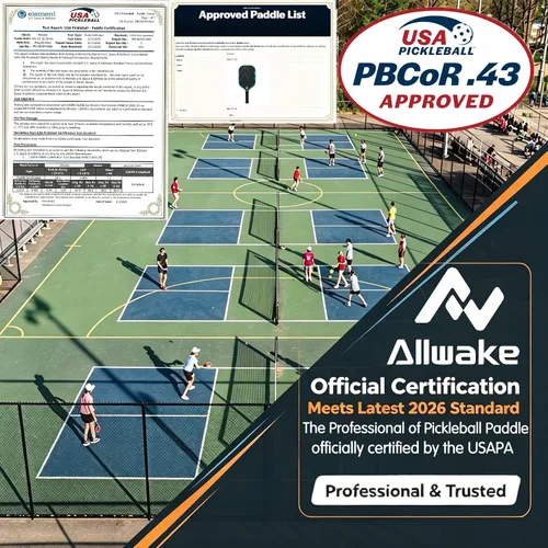 Vista 7 de Pickleball Paddle, Toray T700 Carbon Fiber, USA Pickleball Approved Paleta de pickleball negra y azul