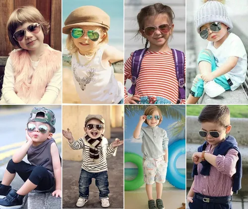 Vista 2 de Gafas de sol polarizadas de aviador para niños y niñas de 4 a 16 años