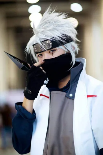 Vista 6 de Ninja Leaf Village Ninja Shinobi Cosplay Headband with 3PCS White Ninja Weapons Props Small Kunai Plastic for Anime Cosplay