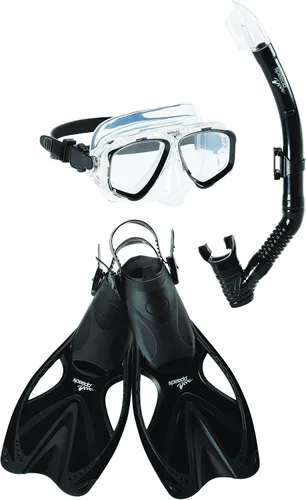 Vista 5 de Speedo Máscara de Buceo con Snorkel Unisex para Adultos Anti-empañamiento con Cubierta para la Nariz Serie Adventure