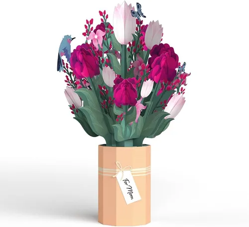Vista 36 de Lovepop Ramo de Flores de Papel Desenfundable de Todos los Días para Ella y Él - Tarjetas de Felicitación 3D para Niños, Niñas, Hombres, Mujeres