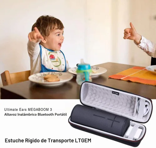Vista 6 de Funda para Ultimate Ears MEGABOOM 4 Altavoz Bluetooth impermeable Gris