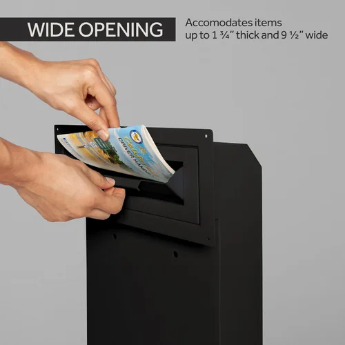 Vista 5 de Durabox Caja Fuerte de Depósito de Buzón a Través de la Puerta 12 x 6 x 15 pulgadas - Buzón de Acero Resistente con Cerradura para Recibir Correo