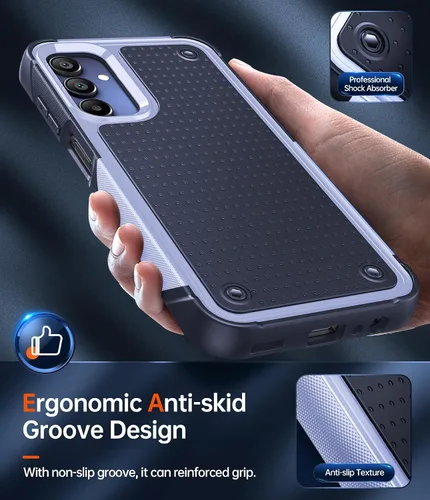 Vista 3 de LeYi Funda para Samsung Galaxy A15-5G: Funda para teléfono Galaxy A15 5G con protector de pantalla