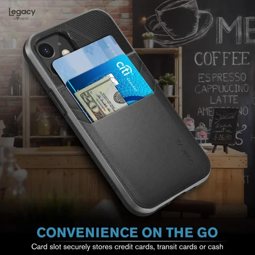 Vista 3 de VENA Legacy - Funda para iPhone 12 mini, color negro